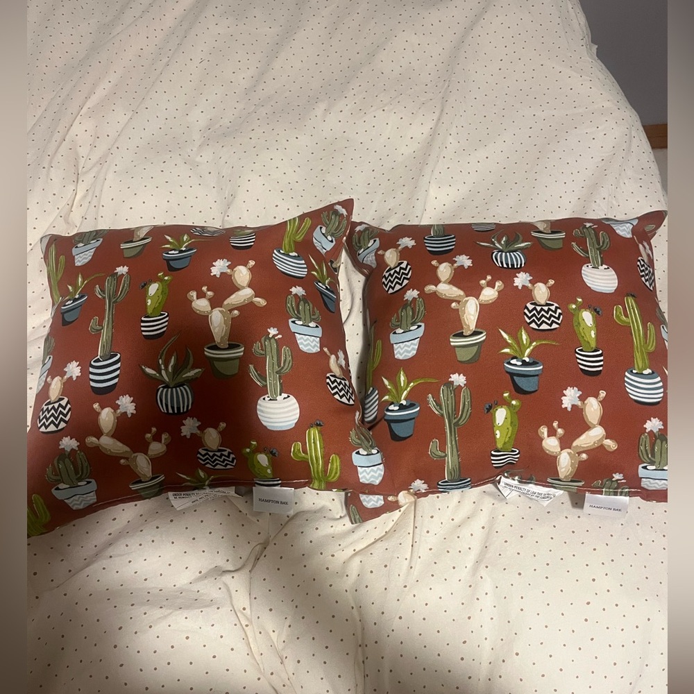 Matching throw pillows